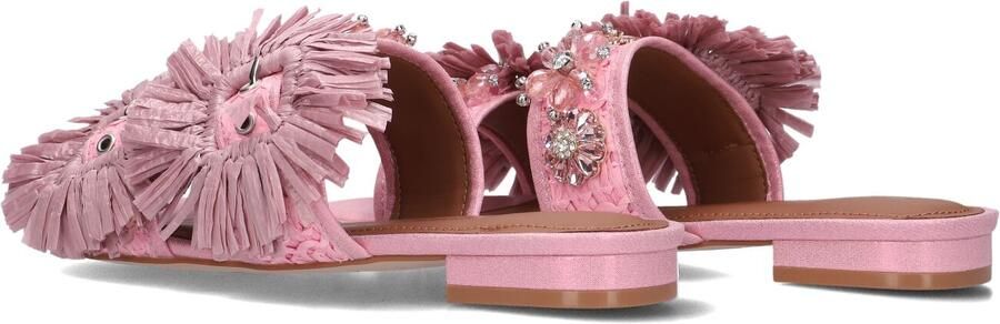 Kurt Geiger London Raffia Buckle Flat Sdl Slippers Dames Roze - Foto 5
