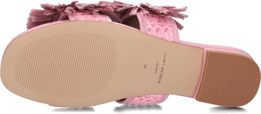 Kurt Geiger London Raffia Buckle Flat Sdl Slippers Dames Roze - Foto 3