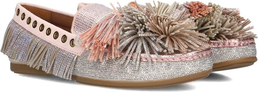 Kurt Geiger London Pom Moccasin Mocassins Dames Instappers Zilverkleurig