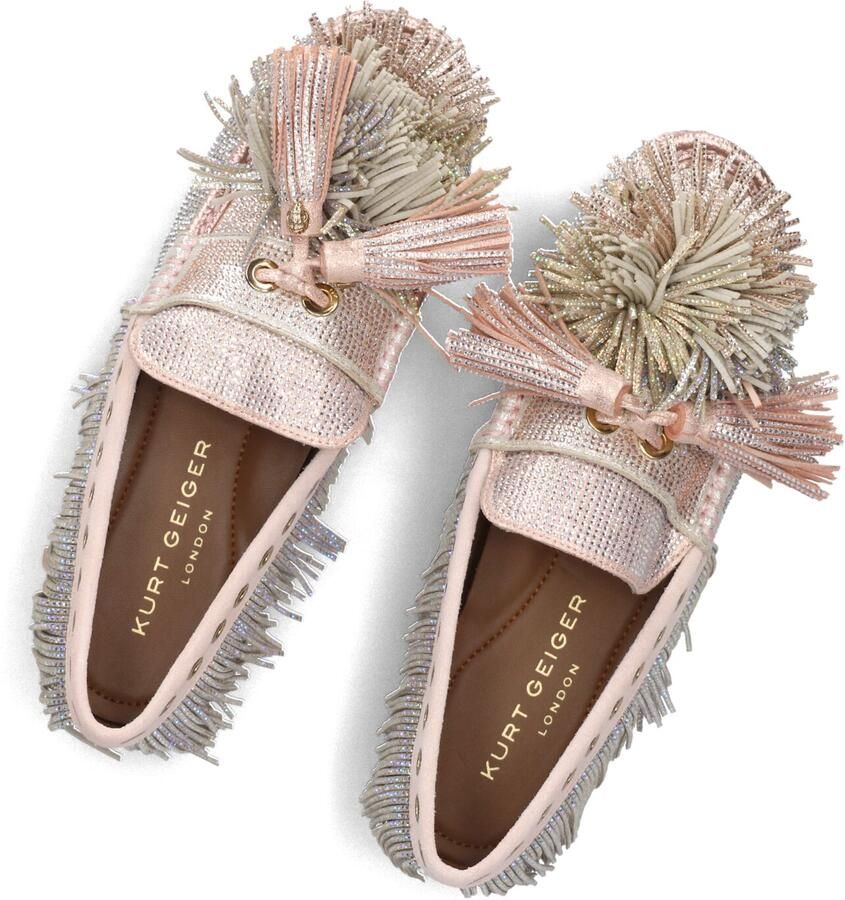 Kurt Geiger London Pom Moccasin Mocassins Dames Instappers Zilverkleurig - Foto 2