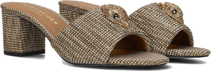 KURT GEIGER LONDON Muiltjes Dames Kensington Block Mule Maat: 36 Materiaal: Textiel Kleur: Beige