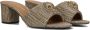 KURT GEIGER LONDON Muiltjes Dames Kensington Block Mule Maat: 36 Materiaal: Textiel Kleur: Beige - Thumbnail 1