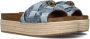 Kurt Geiger Denim Flatform Slippers met Jute Zool Blue Dames - Thumbnail 1