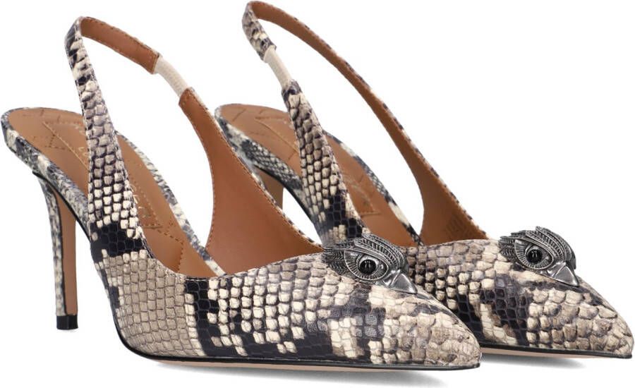 Kurt Geiger Belgravia slingback van leer met slangenprint