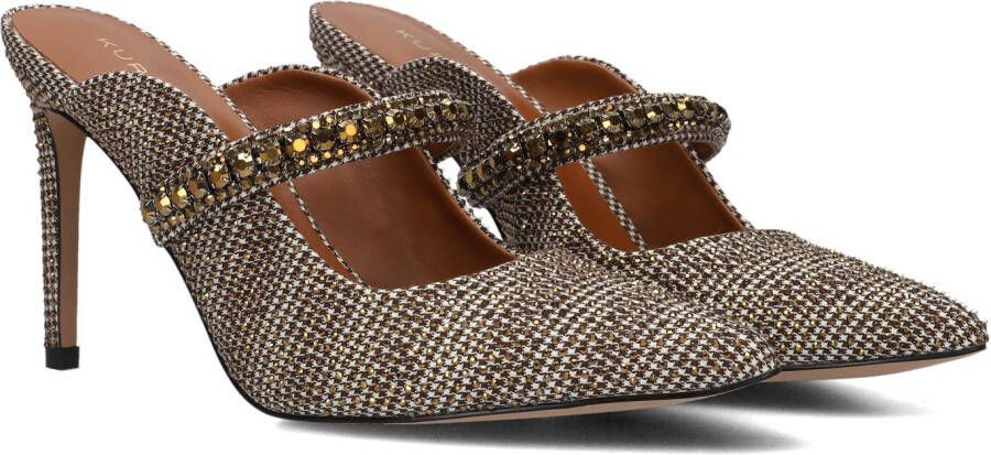 Kurt Geiger Kristalversierde Sandaal Sabot Yellow Dames