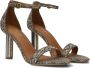 Kurt Geiger London Perspex Heel Sandal Sandalen Dames Goudkleurig - Thumbnail 1