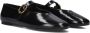 Kurt Geiger Mayfair Ballet Zwarte Leren Ballerinas Black Dames - Thumbnail 1