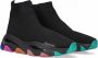 Kurt Geiger London Lettie Knit Sock Hoge sneakers Dames Zwart - Thumbnail 1