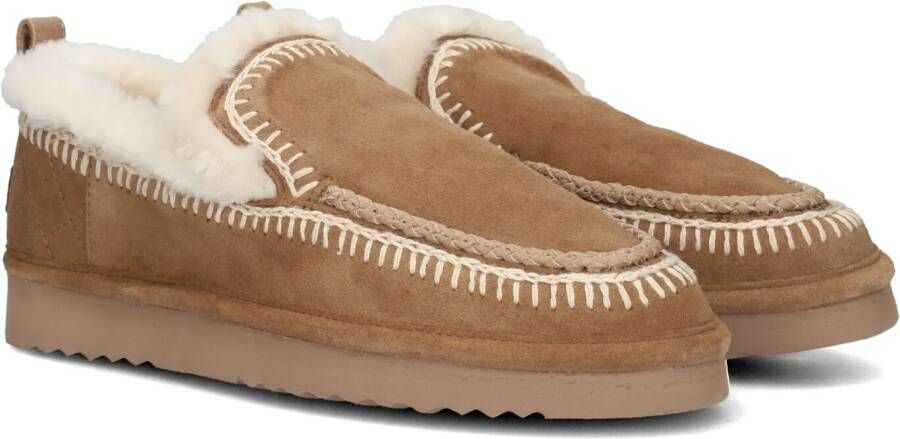 LAIDBACKLONDON Instappers Dames Jude Eva Crochet Maat: 40 Materiaal: Suède Kleur: Cognac