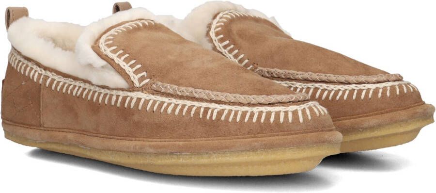 LAIDBACKLONDON Instappers Dames Jude Slipper Crochet Maat: 42 Materiaal: Suède Kleur: Cognac