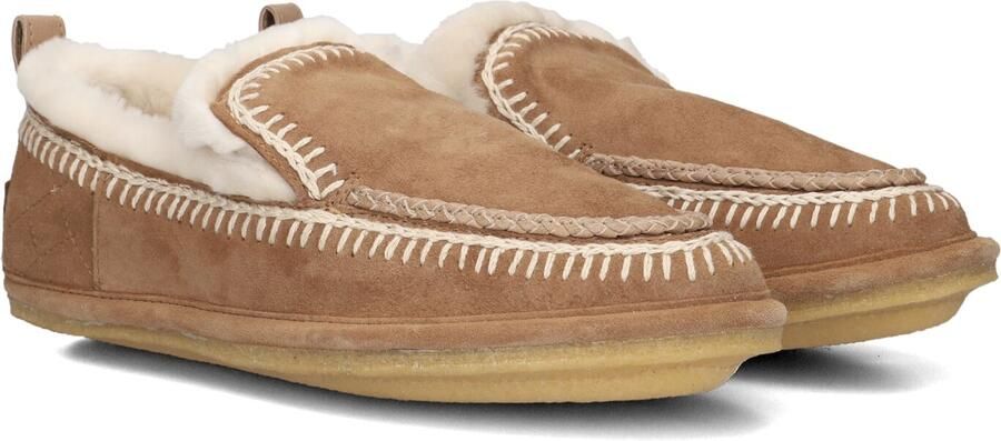 LAIDBACKLONDON Instappers Dames Jude Slipper Crochet Maat: 41 Materiaal: Suède Kleur: Cognac