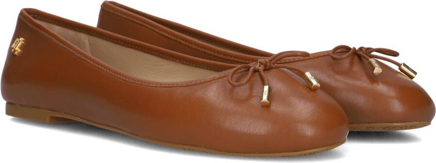 LAUREN RALPH LAUREN Ballerina Dames Jayna Flats Ballet Maat: 38 Materiaal: Leer Kleur: Bruin