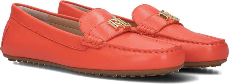 LAUREN RALPH LAUREN Mocassins Dames Barnsbury Flats Driver Maat: 38 Materiaal: Leer Kleur: Oranje
