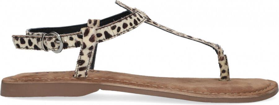 Lazamani 75.611 leren sandalen met panterprint - Foto 2