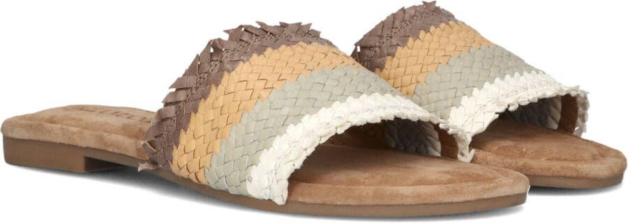 Lazamani Beige Geweven Touw Slippers Multicolor Dames