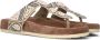 Lazamani Comfortabele Beige Slipper met Decoratieve Teen Multicolor Dames - Thumbnail 1