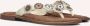 Lazamani Luna Leren Dames Slippers Off-White - Thumbnail 1