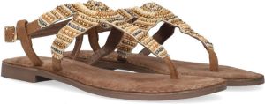 Bruin Tinten 75.765 Teenslippers Zomer slippers Dames Beige