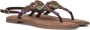 Lazamani Suède teensandaal Bruin Suede Platte sandalen Dames - Thumbnail 1