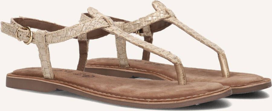 Lazamani Gouden Glitter Sandalen Yellow Dames