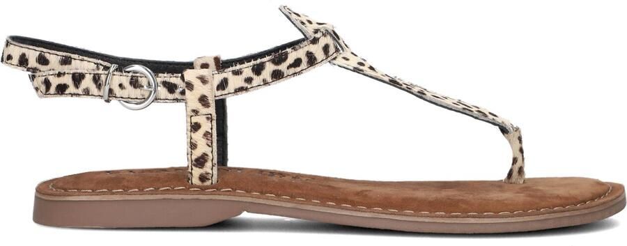 Lazamani 75.611 leren sandalen met panterprint - Foto 4