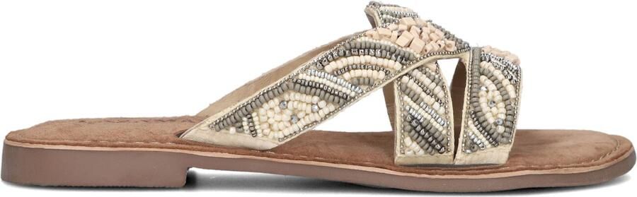 Lazamani Beige Zomer Slipper met Kralenbanden Beige Dames - Foto 5