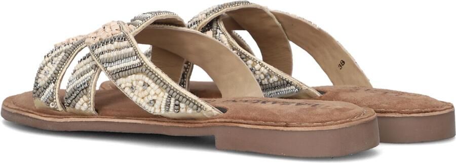 Lazamani Beige Zomer Slipper met Kralenbanden Beige Dames - Foto 4