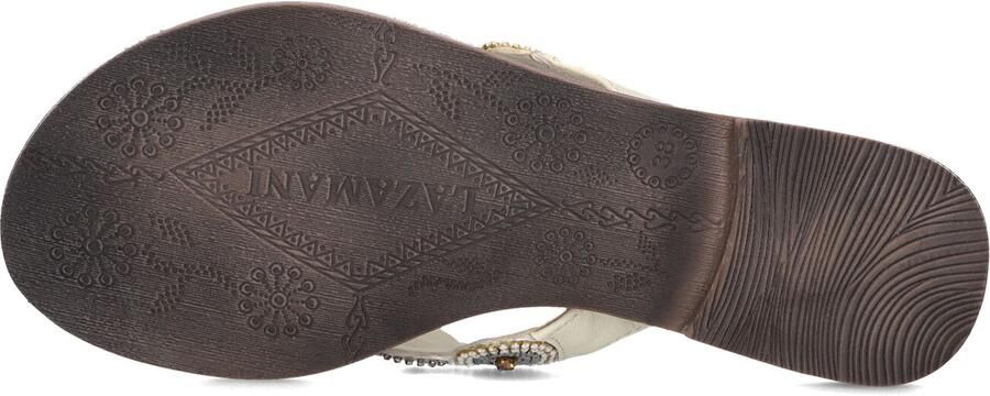Lazamani Luna Leren Dames Slippers Off-White - Foto 2