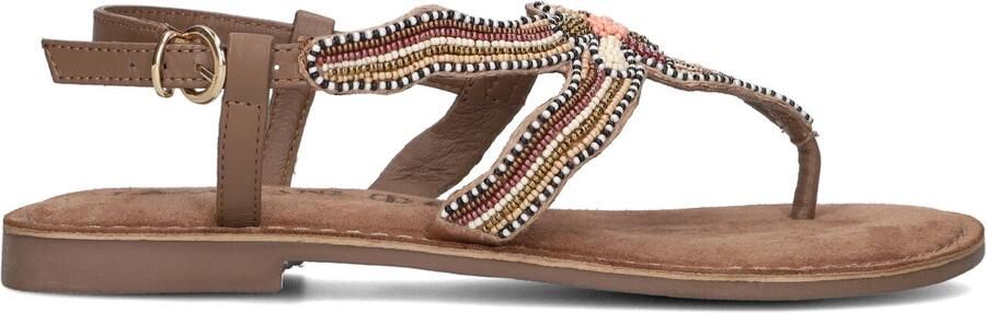 Lazamani Taupe Kralen Sandalen Multicolor Dames - Foto 5
