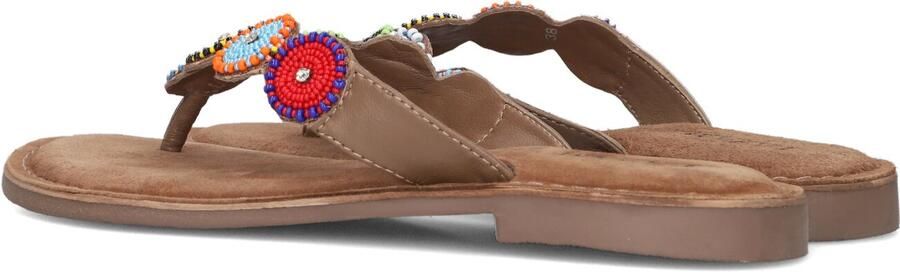 Lazamani Leren teenslipper Taupe Leer Teenslippers Dames - Foto 3
