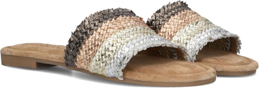 Lazamani Metallic Leren Slippers 33.484 Multicolor Dames - Foto 3