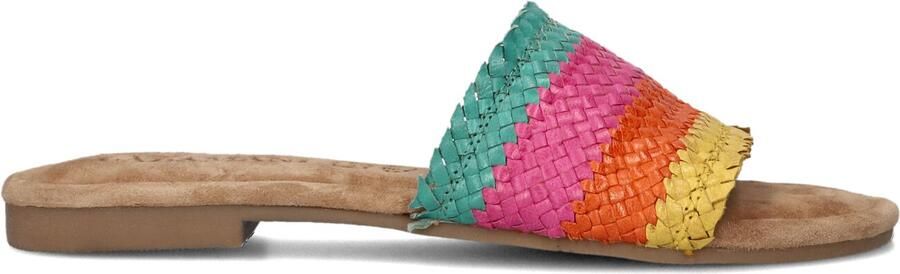 Lazamani Modieuze Oranje Geweven Slippers Multicolor Dames - Foto 5