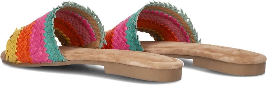 Lazamani Modieuze Oranje Geweven Slippers Multicolor Dames - Foto 4