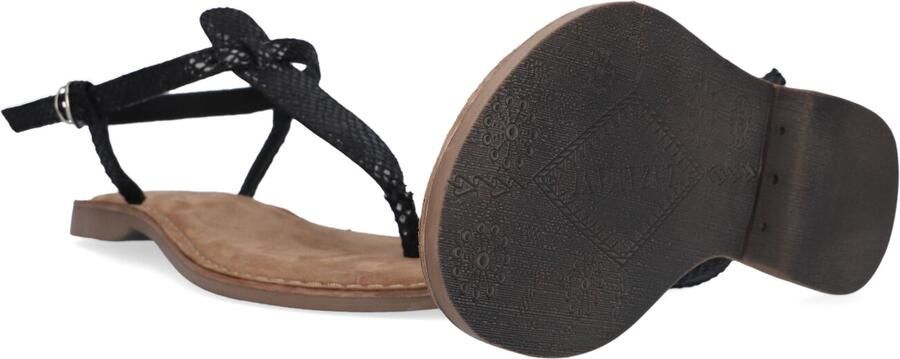 Lazamani 75.611 leren sandalen met slangenprint zwart - Foto 5