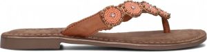 Lazamani Slippers 75.453 Orange Oranje Leer LA75453orange