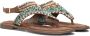 Lazamani Taupe Kralen Sandalen Multicolor Dames - Thumbnail 1