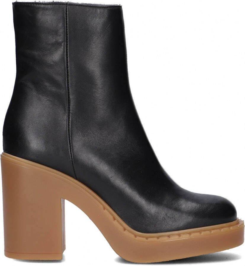 Lazamani 55.090 Enkellaarsjes Enkelboots met rits Dames Zwart