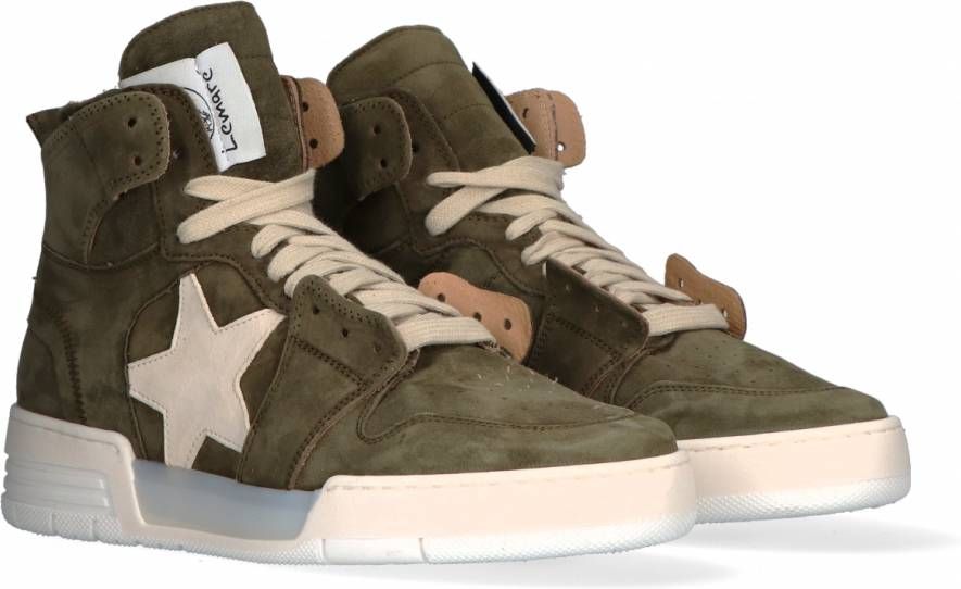 Diadora Heritage Heren Sneakers Wit geel hoge sneaker | Van den Assem
