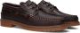Les Deux Taylor Leather Boat Shoe Mocassins Heren Instappers Bruin - Thumbnail 1