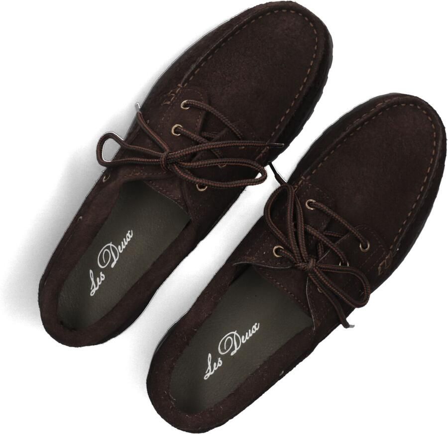 LES DEUX Veterschoenen Heren Hairy Suede Boatshoe Suède Bruin - Foto 2
