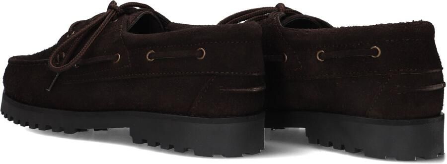 LES DEUX Veterschoenen Heren Hairy Suede Boatshoe Suède Bruin - Foto 4