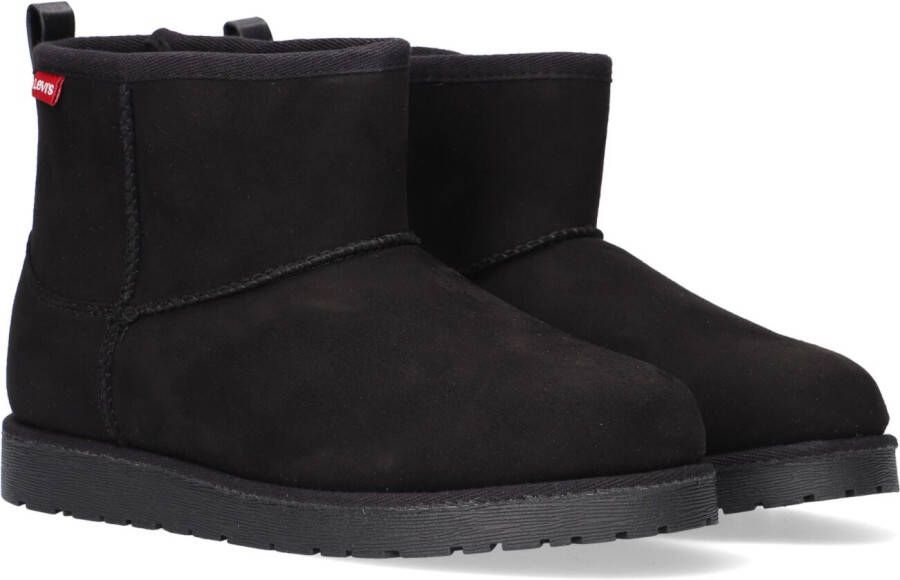 Levi'S Zwarte Enkelboots New Wave Mid Zip Fur