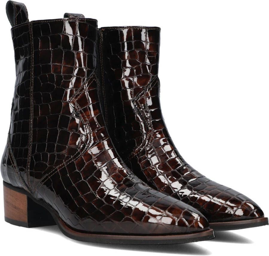 LINA LOCCHI Enkellaarsjes Dames 3231 Maat: 38 Materiaal: Lakleer Kleur: Bruin