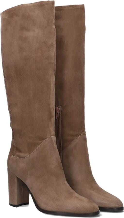 LINA LOCCHI Hoge Laarzen Dames Ar 140 Maat: 43 Materiaal: Suède Kleur: Taupe