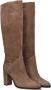 LINA LOCCHI Hoge Laarzen Dames Ar 140 Maat: 43 Materiaal: Suède Kleur: Taupe - Thumbnail 1