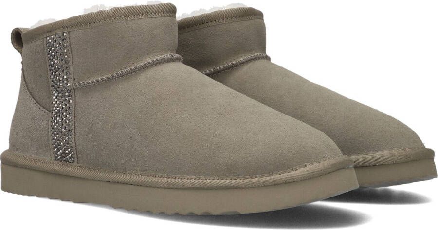 LINA LOCCHI Vachtlaarzen Dames Extreme Glitter Low Maat: 40 Materiaal: Suède Kleur: Taupe