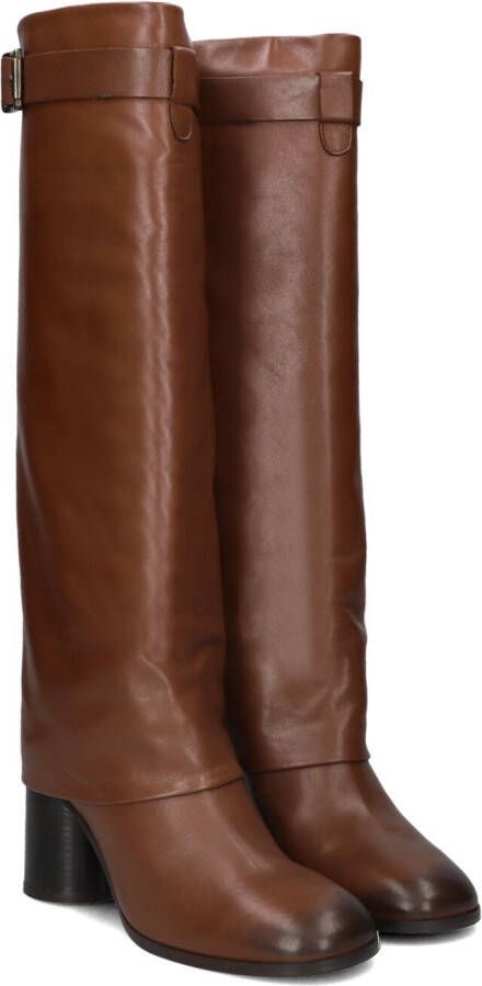 LINA LOCCHI Hoge Laarzen Dames Gd759 Maat: 41 Materiaal: Leer Kleur: Bruin