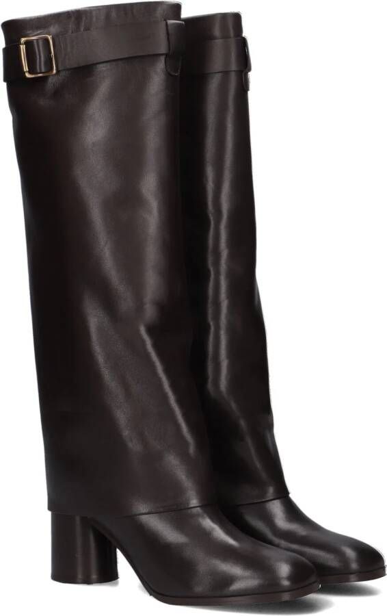 LINA LOCCHI Hoge Laarzen Dames Mw551 Maat: 37 Materiaal: Leer Kleur: Bruin