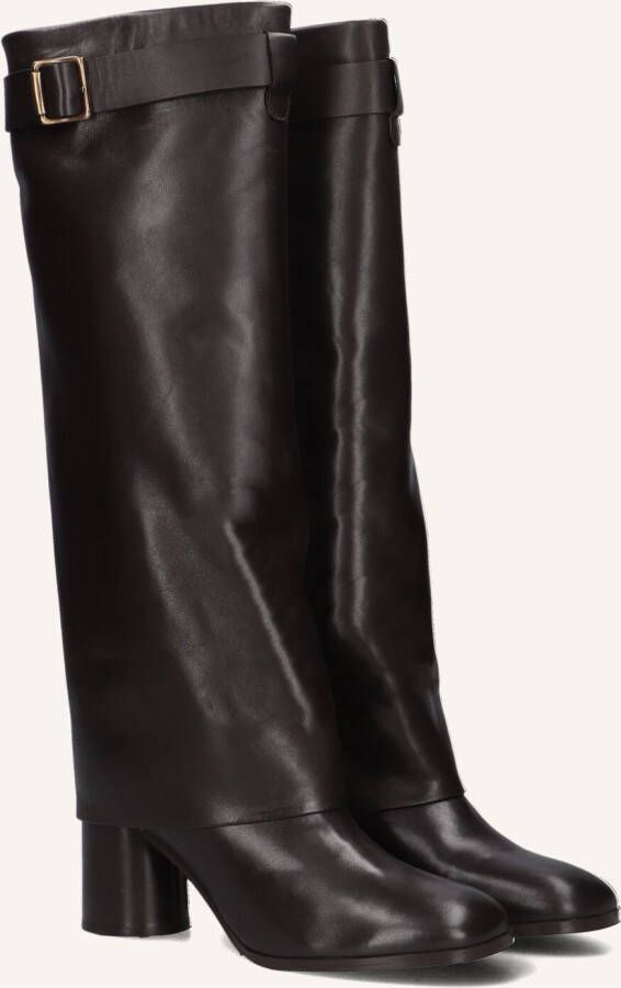 LINA LOCCHI Hoge Laarzen Dames Mw551 Maat: 40 Materiaal: Leer Kleur: Bruin