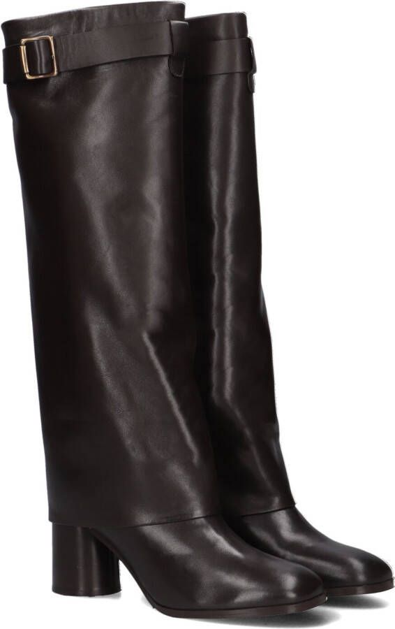 LINA LOCCHI Hoge Laarzen Dames Mw551 Maat: 39 Materiaal: Leer Kleur: Bruin